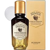 SKINFOOD Royal Honey Propolis Enrich Essence - 63% Black Bee Propolis & 10% Royal Jelly Extract Face Serum - Propolis Serum for Skin, Valentine Day Gift - 1.69 Fl. Oz. (50mL)