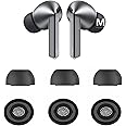 Replacement Earbuds Tips Silicone Ear Tips for Galaxy Buds3 Pro, Galaxy Buds 3 Pro Eartips Medium Size 3 Pairs,Black 913b M