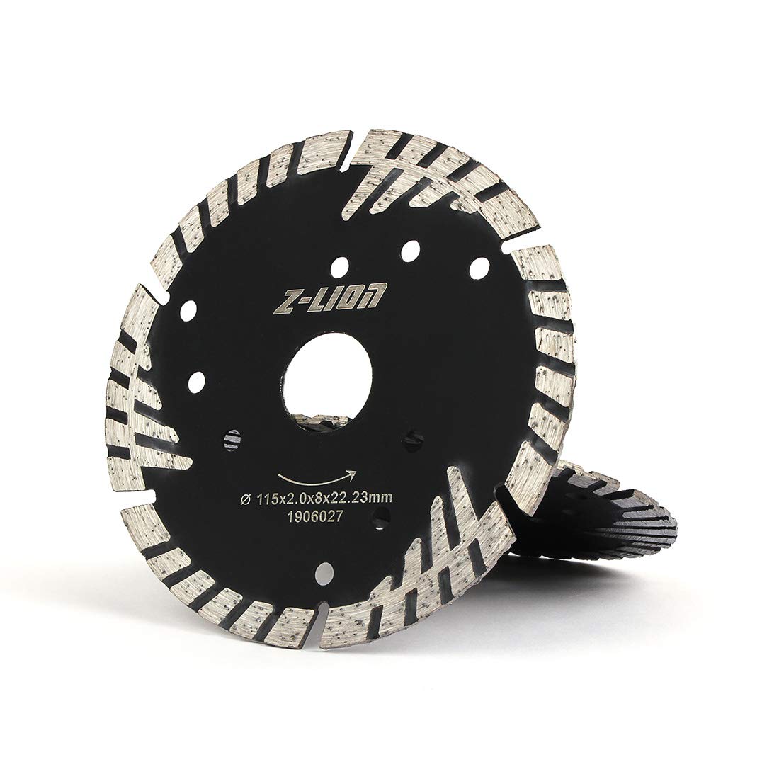 Diamond Saw Blade 4.5" Inch Turbo Diamond Segments Blade for Marble Granite Stone Pavers Concrete Wet/Dry Cutting