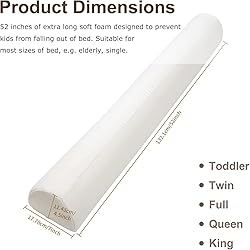 YIHATA Bed Bumpers for Toddlers 2 Pack Bed Rail for