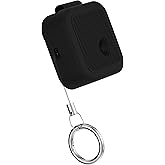 Geiomoo Silicone Case for Nothings Ear (3), Soft Flexible Scratch Resistant Protective Cover with Carabiner (Black)