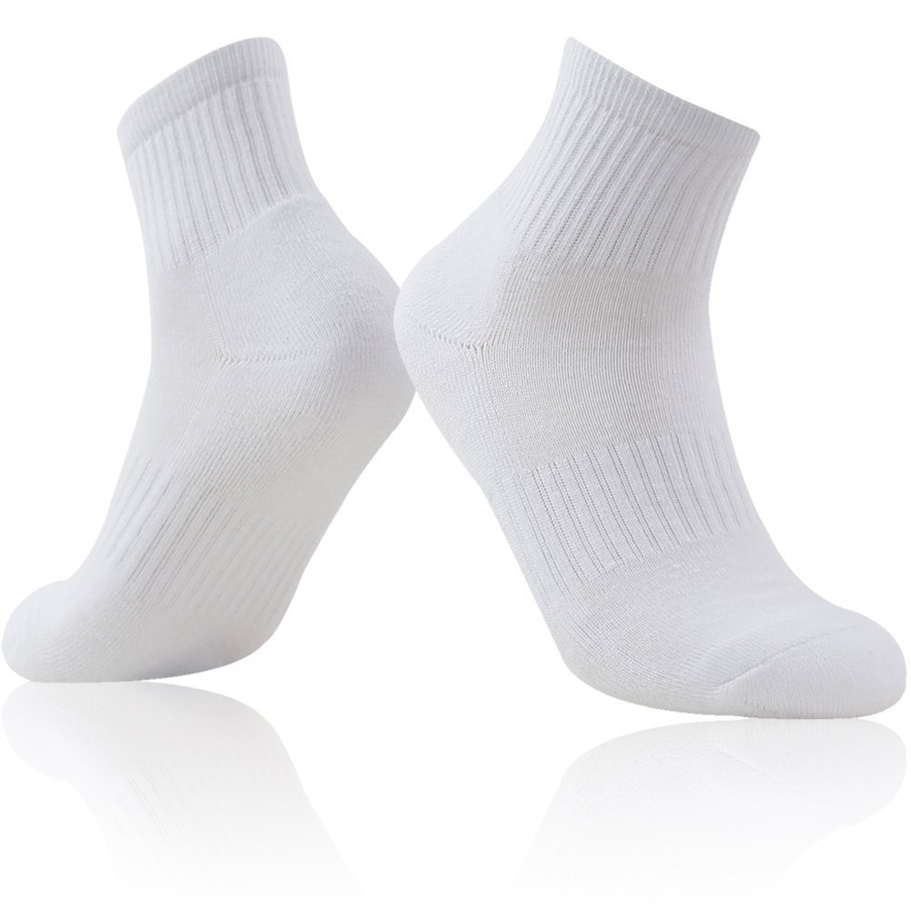 Solid Color Athletic Ankle Socks for Men &Women,Bonangel Low-Cut Cushion Quarter Running Socks Pack