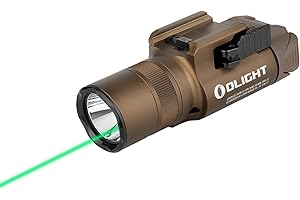 OLIGHT Baldr Pro R 1350 Lumens Magnetic USB Rechargeable Tactical Flashlight with Green Beam and White LED Combo, Rail Mount Weaponlight Compatible with 1913 or GL Rail, Built-in Battery