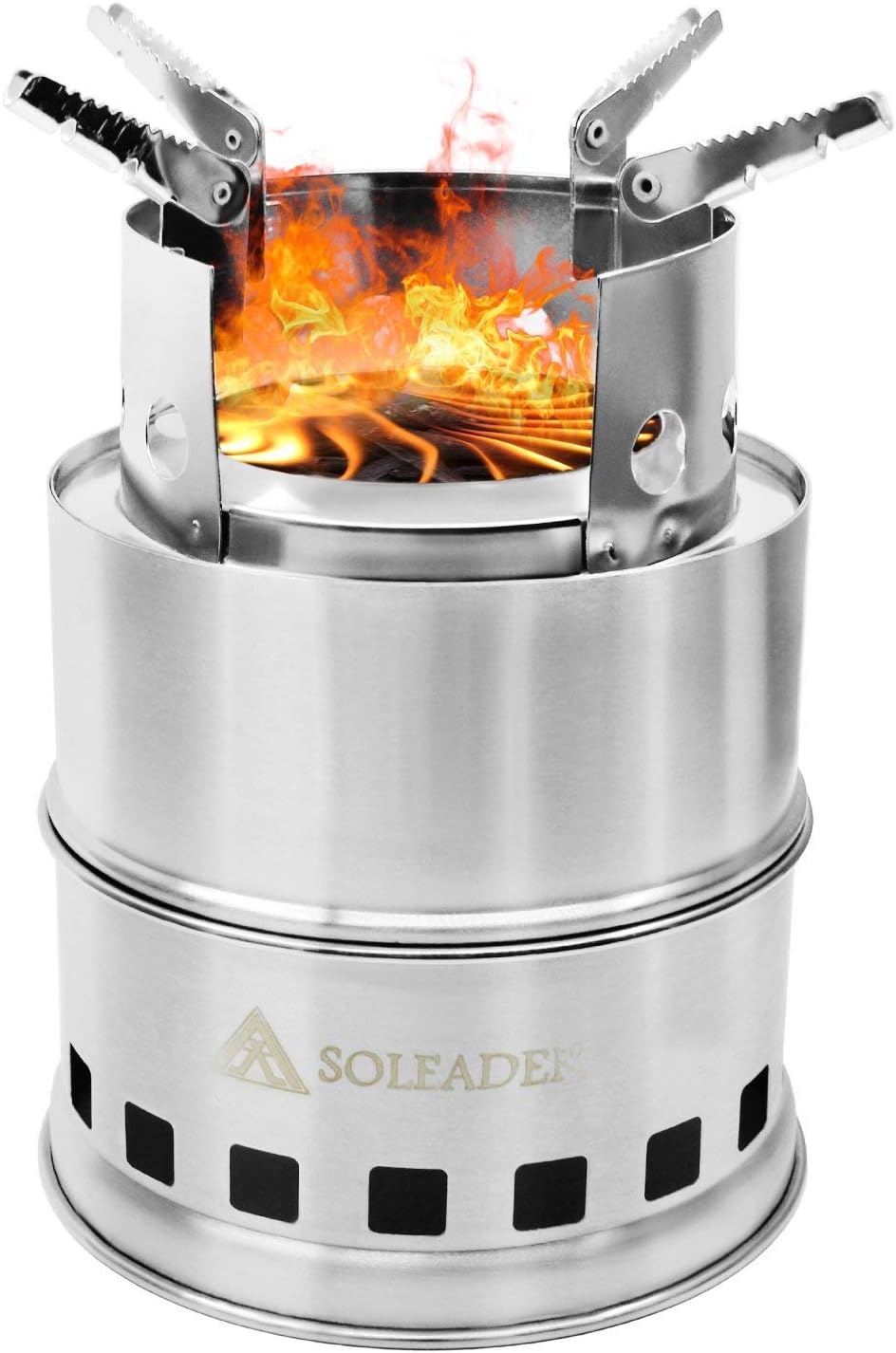 SOLEADERCamping Stove Wood Burning Stove Folding Collapsable Portable For Outdoor Camp Picnic Hiking Mountaineering Backyard