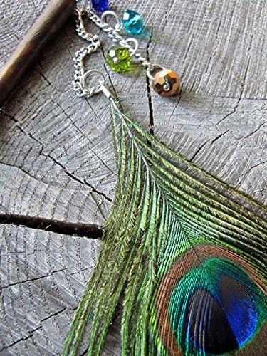 'Gust' - Hair Stick, Hair Piece, Hair Accessories, Feather Hair Stick, Peacock Hair Stick, Peacock Hair, Peacock Hair Accessories