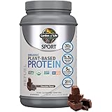 Garden of Life Organic Vegan Sport Protein Powder, Chocolate - Probiotics, BCAAs, 30g Plant Protein for Premium Post Workout 