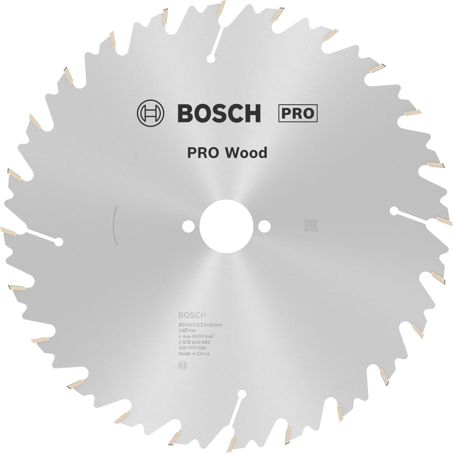 Bosch 1x PRO Wood Circular Saw Blade for Corded Table Saws (for Softwood, Hardwood, Ø mm, Professional Accessory Table Circular Saw)