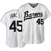 Tocament 90s Outfit for Men and Women,Barons #45 Unisex Hip Hop Clothes,Baseball Jersey Shirts for Party Baseball Gift