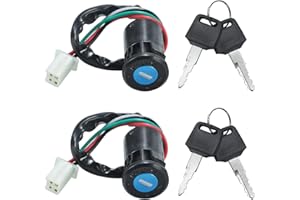 HOOUP Ignition Starter On Off Switch Key for 50cc 70cc 90cc 110cc 125cc TaoTao Coolster Sunl Baja Roketa Apollo Kymco Chinese ATV Dirt Pit Bike Quad Go Kart Moped Scooter Mini Bike Hawk 110 4 Wheeler