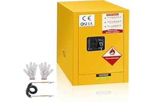 RQR Flammable Safety Cabinet 18"x 18" x 23", Galvanized Steel Thick Material Flammable Storage Cabinet, Adjustable Shelf Flammable Storage Cabinet, for Commercial Industrial Home Use