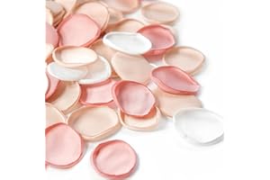 Floroom 300pcs Silk Rose Petals Champagne Pink Flower Petals for Wedding Flower Girl Basket Aisle Runner Scatter Dinner Table Centerpieces Party Confetti Bridal Shower Romantic Night Decoration