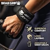Bear Grip Open Workout Gloves Black Small for Calisthenics Powerlifting view 7