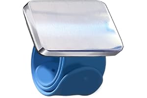 RABETLY Magnetic Wrist Pin Holder for Sewing, Pin Cushion Wristband for Sewing Quilting Supplies, Magnetic Gel Holder for Wrist for Braiders, Soft Silicone Bracelet for Hairstylist (Blue)