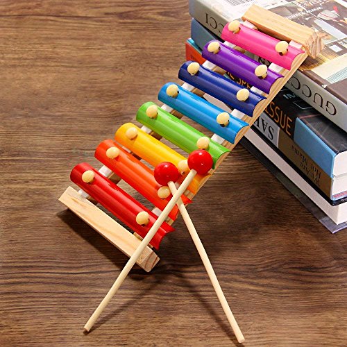 OAMCEG Toddler Musical Instruments, 9 types 12Pcs Wooden Percussion Instruments Toy Set for Kids Preschool Educational with Free Carrying Bag