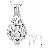 Keepsake Openwork Teardrop Urn Locket Ashes Necklace Memorial Jewelry Cremation Jewelry Funeral Jewellery Ash Holder