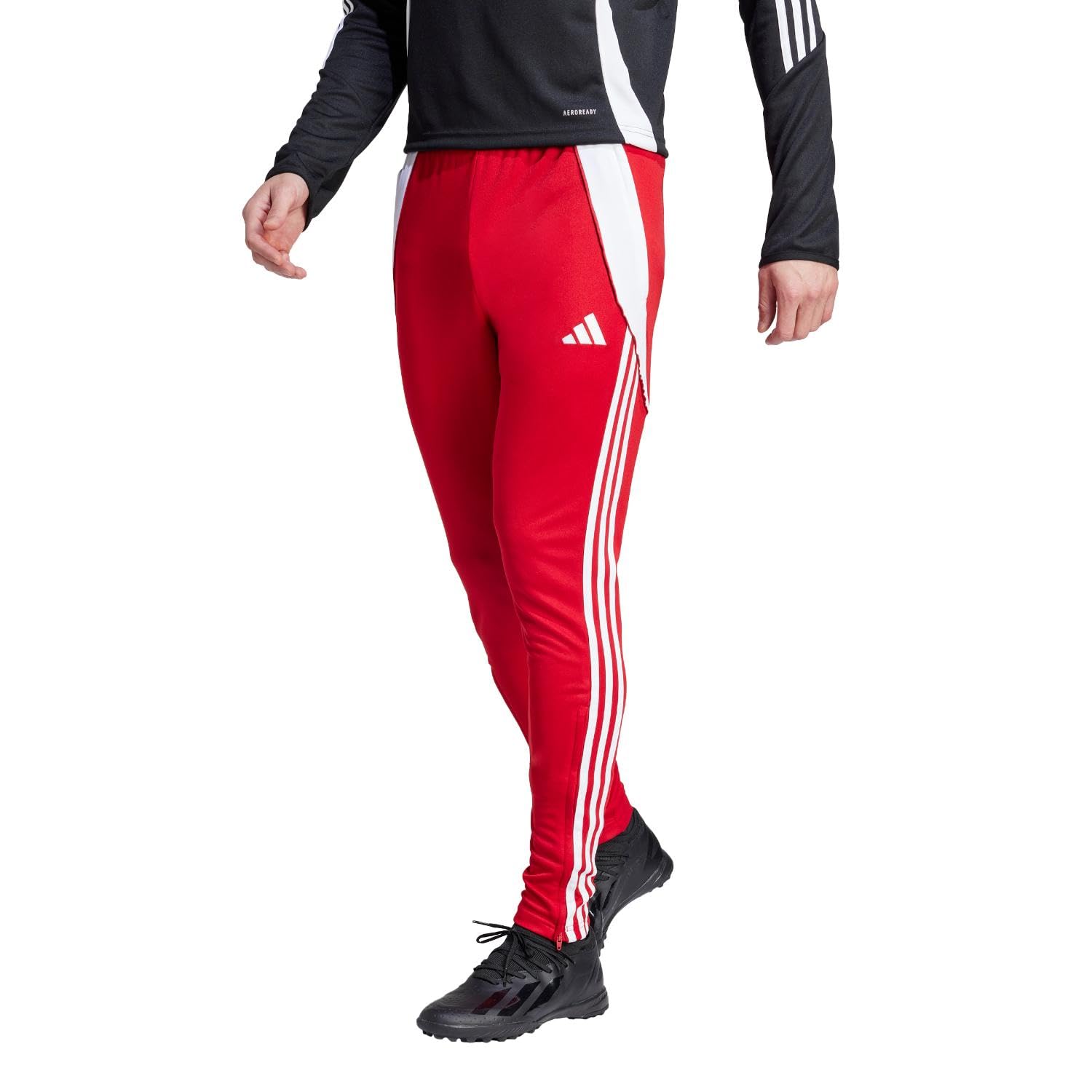 adidas Men's Tiro 24 Training Pants, Team Power Red/White, Medium/Tall Image adidas Men's Tiro 24 Training Pants, Team Power Red/White, Medium/Tall Image