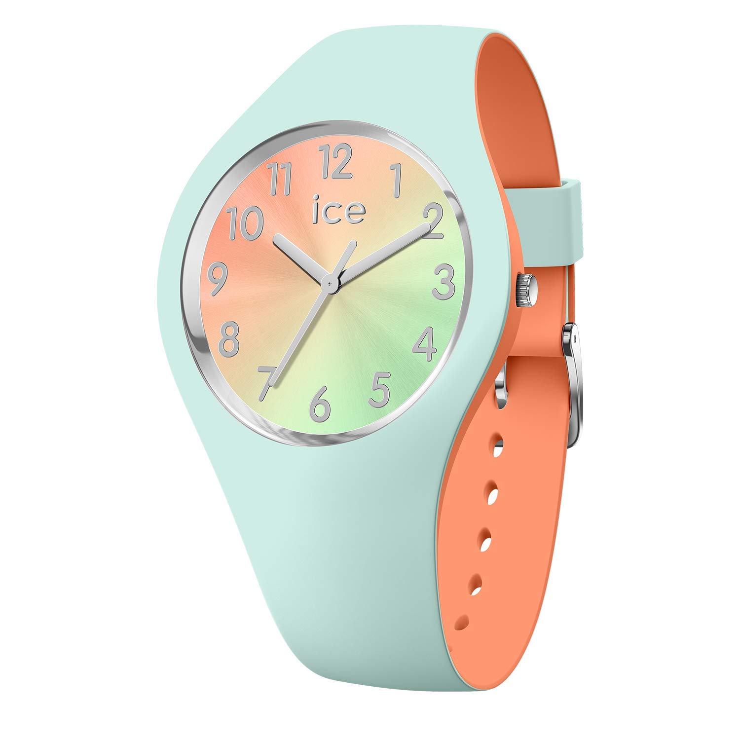 ICE-WATCH - ICE duo chic Aqua coral - Women's wristwatch with silicon strap - 016981 (Small)