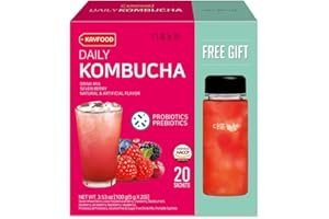 KAYFOOD-Kombucha-Sevenberry-Garden-Daily Zero Sugar, Diet, Gut Healthy Sparkling Beverage, Fermented Korean Drinks for Iced Tea Hot Tea, Workout T (20ST)