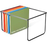 Fun storage 1 Pack Legal and Letter Size Hanging File Folder Frame Desk Organizer Destop Hanging File Frame, Hanging Folder Holder Metal Rack for Filing Cabinet File Drawer, 15.3" L12.4 W9.4 H