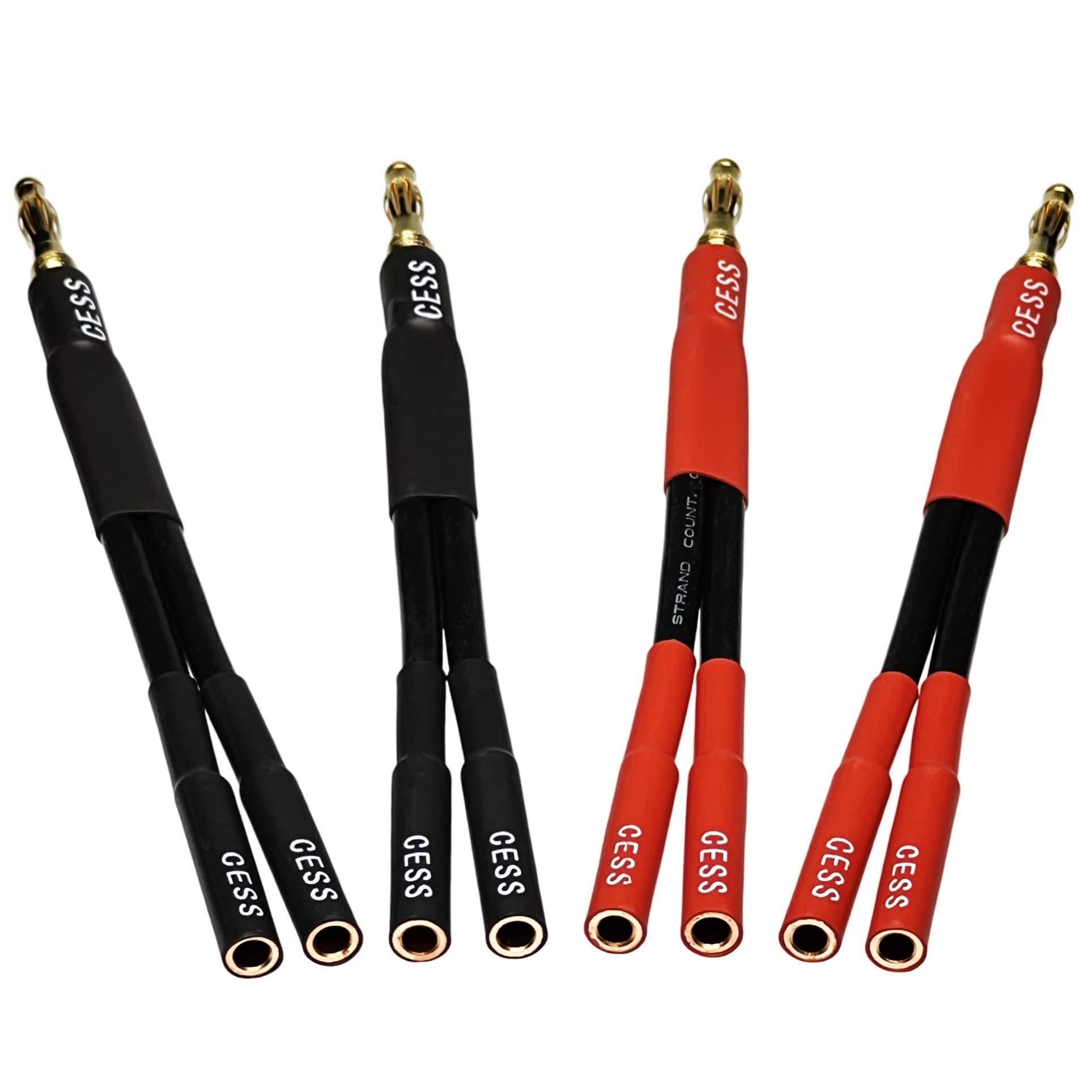 CNCESS CESS-142x4 Banana Plug Splitter 2-in 1-Out