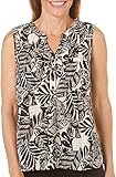 Coral Bay Petite Tropical Print Henley Top X-Large