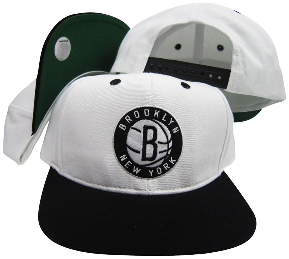 Brooklyn Nets White / Black Circle Adjustable Vintage
