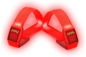 BSEEN 2 Pack LED Armbands for Running - Glow in The Dark Safety Running Gear LED Bracelet Sports Wristbands