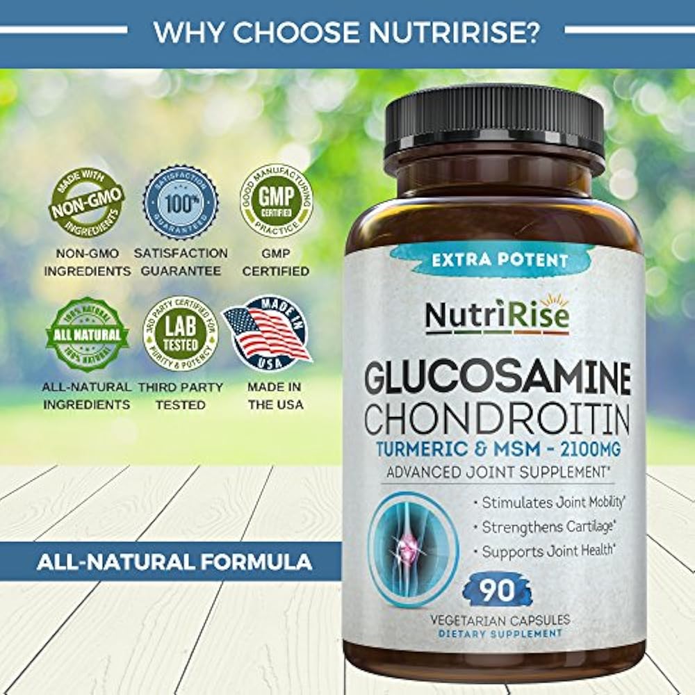 Glucosamine Chondroitin MSM Turmeric Boswellia 2100mg Premium Joint