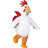 Spooktacular Creations Kids Halloween Inflatable Costumes, Rooster Full Body Inflatable Costume, White Chicken Blow Up for Halloween Cosplay Themed Parties