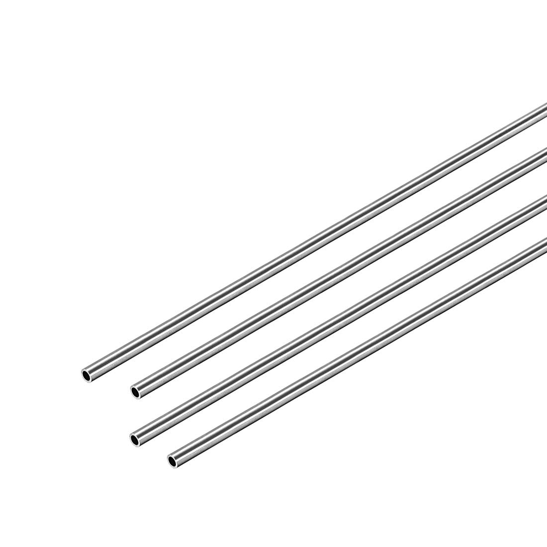 uxcell 304 Stainless Steel Round Tubing 3mm OD 0.6mm Wall Thickness 250mm Length Seamless Straight Pipe Tube 4 Pcs
