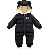 XMWEALTHY Baby Clothes Cute Infant Toddler Snowsuit Warm Newborn Boy Girl Winter Coats Hooded Zip Jumpsuit
