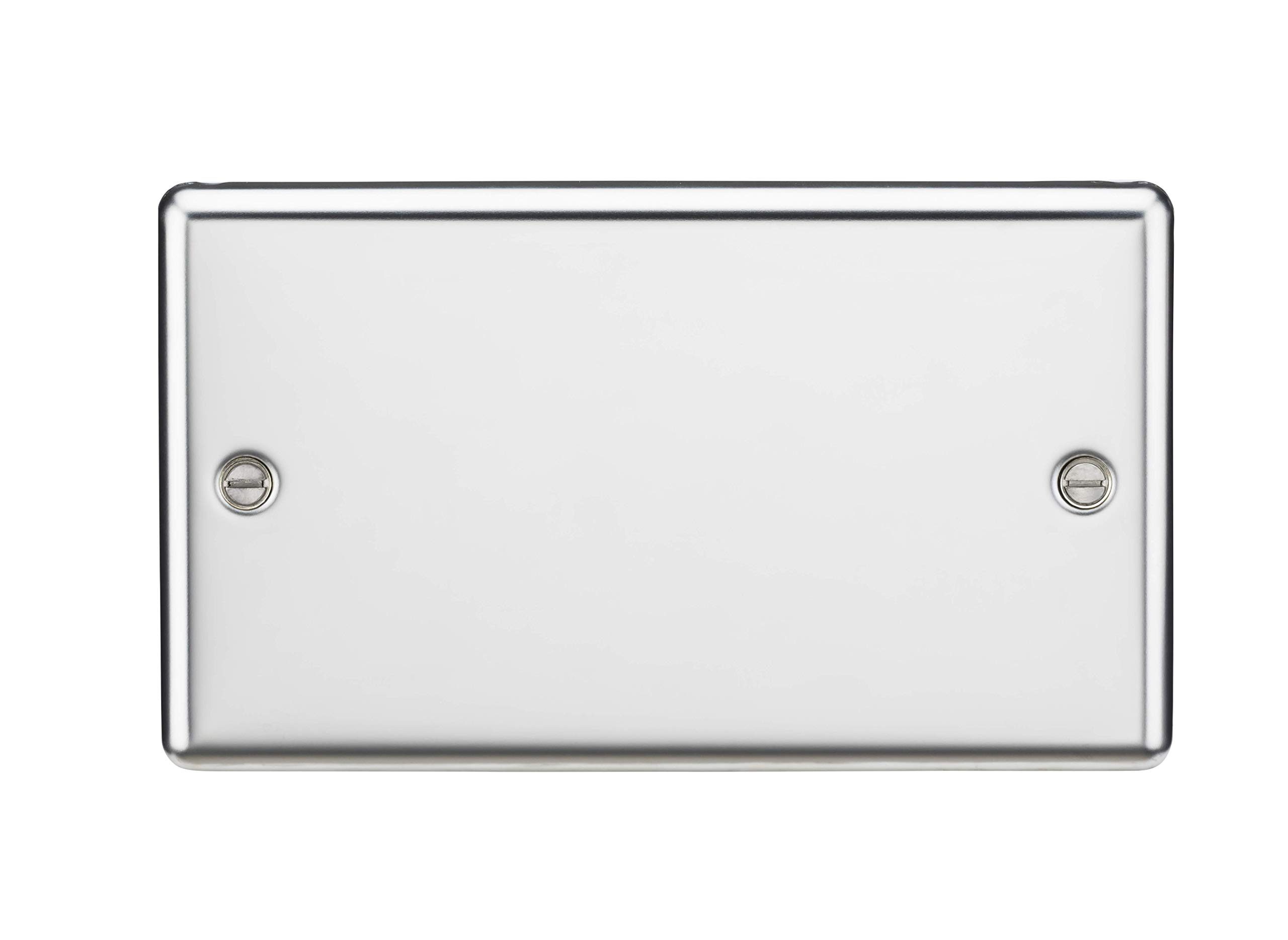 Knightsbridge CL86PC 2G Blanking Plate - Rounded Edge Polished Chrome