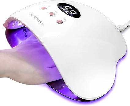 lampara secador de unas carttiya led uv gel esmalte de unas curado luz maquina con sensor automatico y pantalla lcd para manicura pedicure nail art