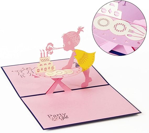 Amazon Co Jp 6ピース 3d ポップアップ バースデーカード 女の子 ハッピーバースデー 願い グリーティングカード フェスティバル 結婚記念 手作り お祝いカード 友人 子供 男の子 女の子 Free Size ホーム キッチン