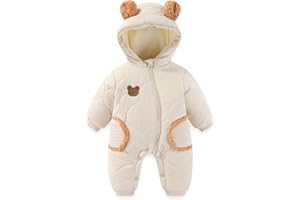 JiAmy Baby Bear Snowsuit Baby Winter Clothes Hooded Newborn Winter Coat Toddler Boy Girl Clothes