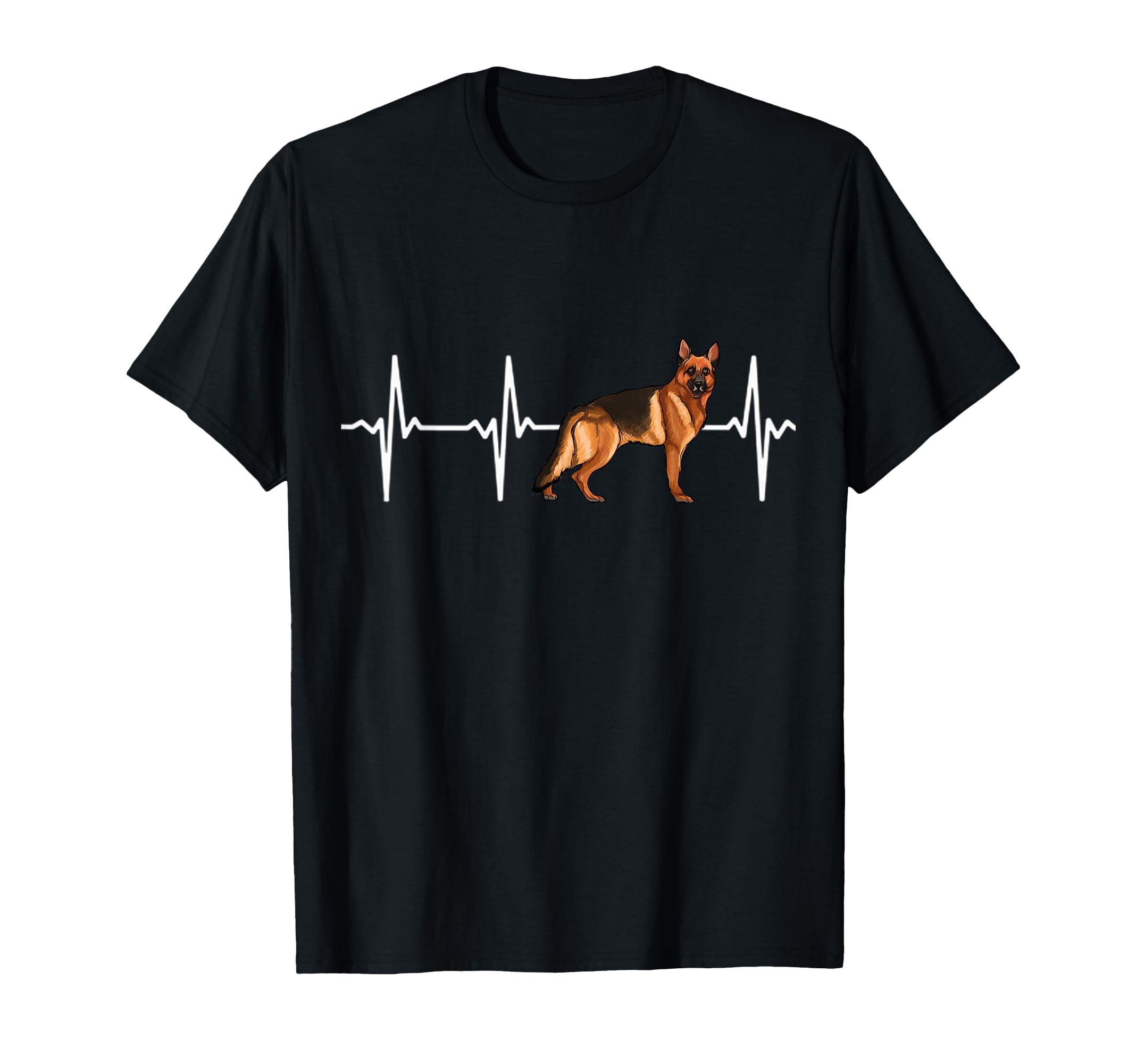 German Shepherd Heartbeat Love My Dog T-Shirt
