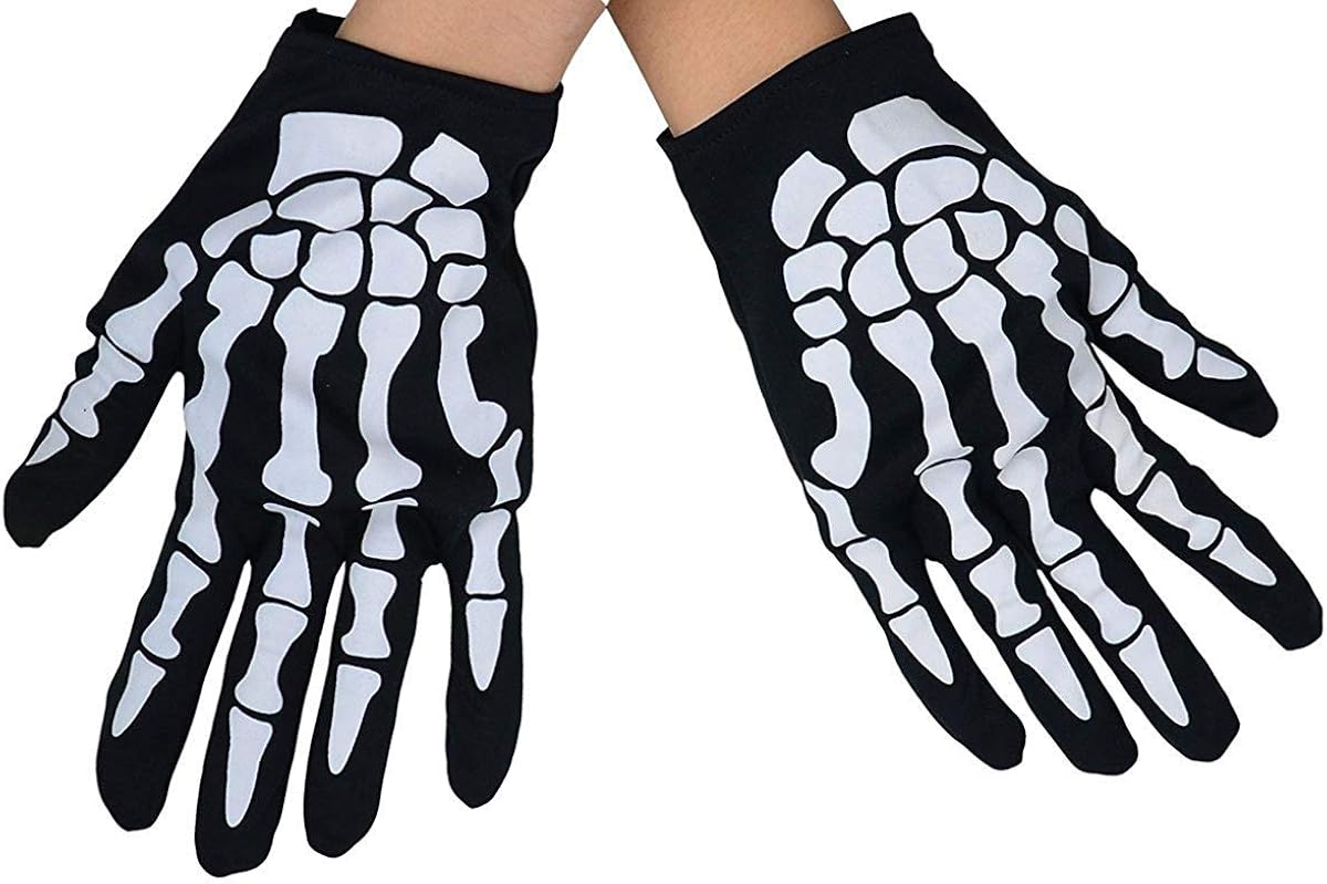 Women'S Gloves Winter Fashion Skeleton Printed Warm Classic Outdoor
