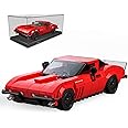 Mould King Speed Champion Corvette Super Car Building Toys with Acrylic Display Case, 27034 Model Car Kits Building Blocks, Classic Chevy Car Building Sets Race Car Kits for Adults Kids 8+(332PCS)