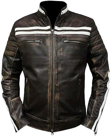 Giacca Moto Pelle Giacca In Pelle Da Motociclista Uomo Stile