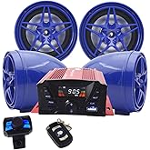 XYC 12V Motorcycle Waterproof FM USB 4 Channel 3 Inch UTV ATV Bluetooth Amplifier Sound System Audio Stereo Hand-Free Speakers Audio