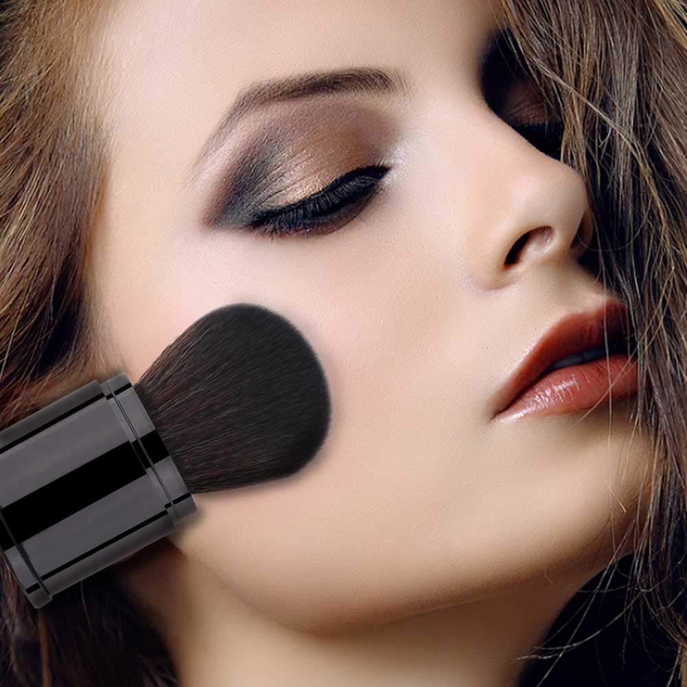 Retractable Kabuki Makeup Brush Powder Brushes Foundation Travel Foundation Brush for Blush Bronzer & Powder: Beauty