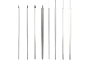 6ixGosh 20G 18G 16G 14G Piercing Taper Insertion Pins Stainless Steel Screw On Threadless Insertion Pin Taper for Nose Lip Ear Cartilage Monore Tragus Helix Body Piercing Stretching Kit