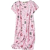 American Trends Nightgowns for Women Cotton Night Shirts Short Sleeve Night Gown Dress Casual Pajamas Soft Sleepwear