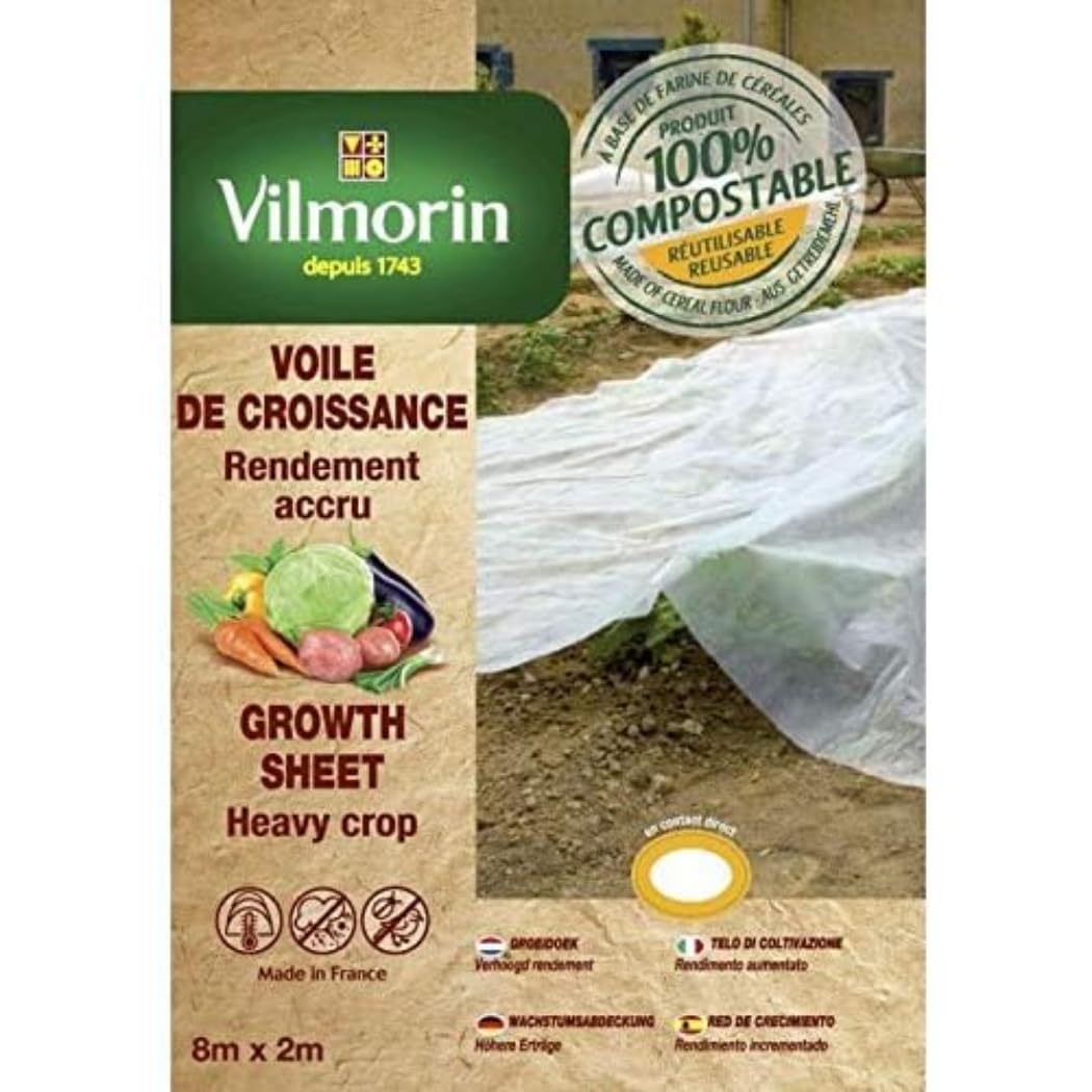 Vilmorin Cereal Floss Veil 2m x 8m, 18μm Covers, Natural
