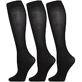MeMoi 3 Pair Women's Opaque Solid Color Microfiber 40 Denier Trouser Socks