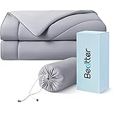 Bedtter Cooling Blankets for Hot Sleepers - Summer Blanket Thin Lightweight Breathable Soft Double Side with Bag for Travel, Cooling Comforter for Couch Sofa, Keep Cool for Night Sweats, Grey 50x60