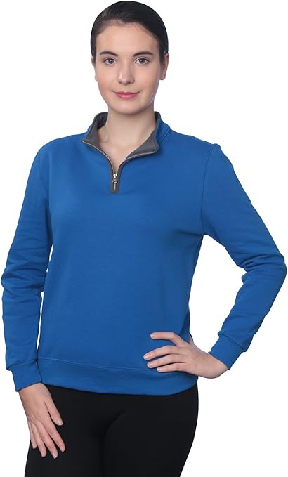 fruit of the loom half zip sweatshirt