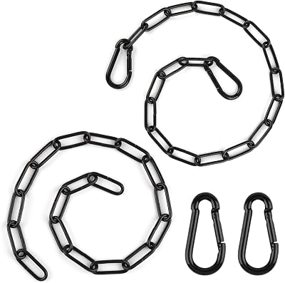 Maxmoc 2 pcs 20 Inch Gate Chain Lock Metal Security Link w Carabiners Outdoor