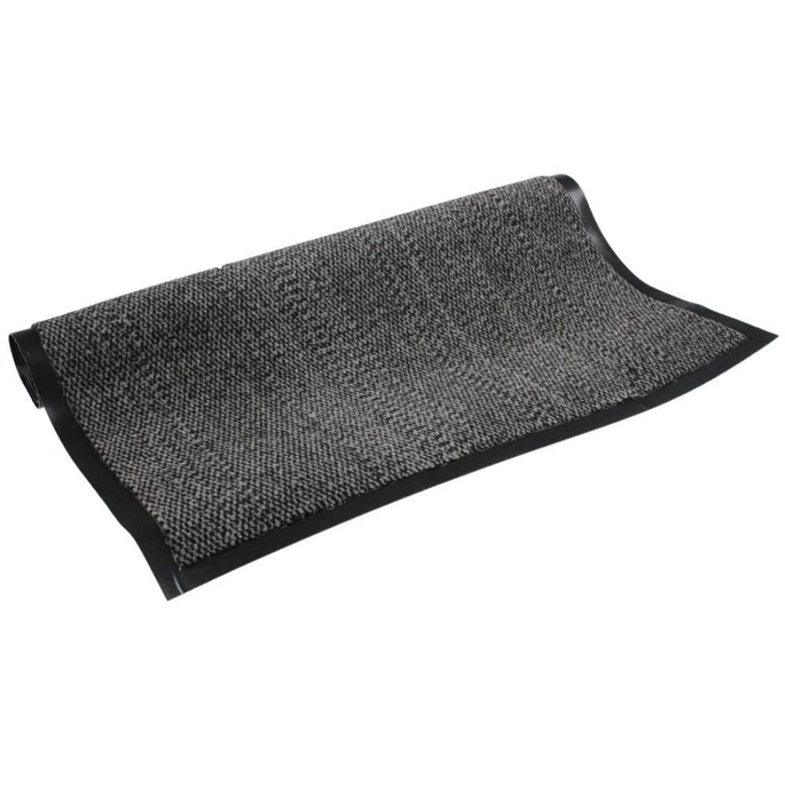 JVL Grey Black Heavy Duty Barrier Anti-Slip Door Floor Mat 80 x 120cm