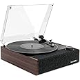 Victrola Eastwood II Record Player with Speakers – Bluetooth 5.1 and Vinyl Stream Technology, Vintage Style 3-Speed Vinyl Player, Audio Technica AT-3600LA Cartridge, Espresso Finish